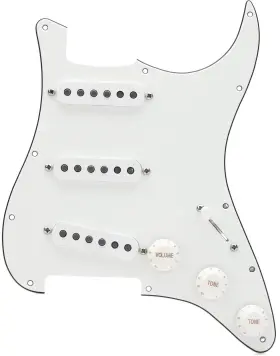 S357348-WH-WP1 MOJOTONE Coil Strat Prewired Pickguard