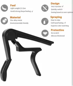 445014785759 MOREYES Guitar Capo Acoustic Electric Picks #3
