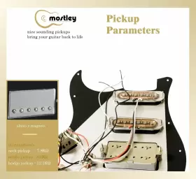 658359415619 MOSTLEY Pickguard Prewired Alnico Magnets Ssh #3