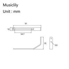 194296003156 MUSICLILY Pro Pickguard Bracket Archtop Jazz #2
