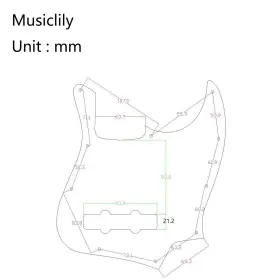 194296005983 MUSICLILY Hole Bass Pickguard Fender American #2
