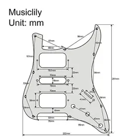 194296013193 MUSICLILY Pro Round Corner Hsh Strat Pickguard #2