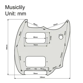 194296013438 MUSICLILY Pro Round Corner Guitar Pickguard #2