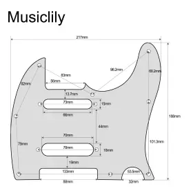 194296015913 MUSICLILY Pro Guitar Tele Pickguard Fender #2