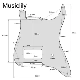 194296016965 MUSICLILY Pro Strat Covered Humbucker Guitar #2