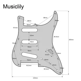 194296028555 MUSICLILY Pro Se Wired Standard Pickguard Alnico #2 194296028555 MUSICLILY Pro Se Wired Standard Pickguard Alnico #2