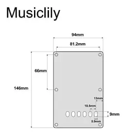 632963173943 MUSICLILY Hole Guitar Plate Tremolo Cavity Cover #2