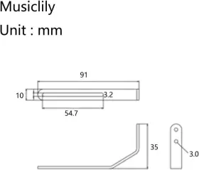 691038213748 MUSICLILY Pro Pickguard Bracket Archtop Jazz #2