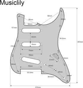 696590612169 MUSICLILY Pro Strat Pickguard American Stra #2 696590612169 MUSICLILY Pro Strat Pickguard American Stra #2
