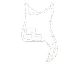 700115939188 MUSICLILY Hole Bass Pickguard Fender Precision #2