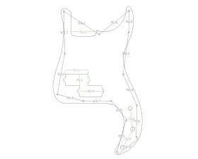 700115939263 MUSICLILY Bass Pickguard Precision Guitar Pearl #2