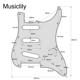 700115947275 MUSICLILY Hole Strat Pickguard Electric Guitar #2