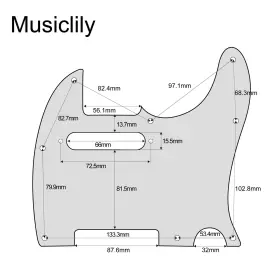 700115947879 MUSICLILY Hole Tele Pickguard Tl Guitar Guard #2