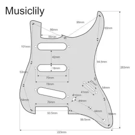 700115948678 MUSICLILY Strat Electric Guitar Pickguard Plate #2