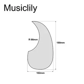 700115952255 MUSICLILY Acoustic Guitar Adhesive Pickguard #2