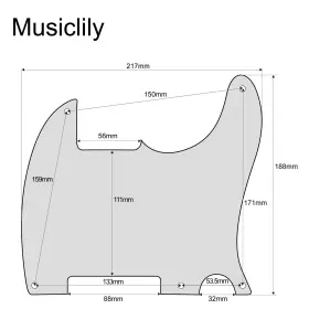 700115954617 MUSICLILY Hole Guitar Pickguard Plate Fender #2