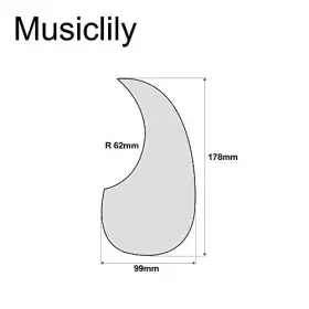 700115957588 MUSICLILY Adhesive Acoustic Guitar Pickguard #2