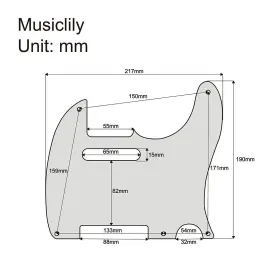 700115961745 MUSICLILY Hole Telecaster Pickguard Electric Mex #3