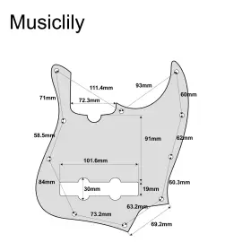 700115962711 MUSICLILY Pro Contemporary Bass Pickguard Fender #2