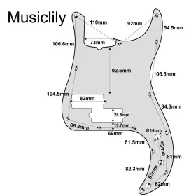 700115962971 MUSICLILY Pro Contemporary Bass Pickguard Fender #2