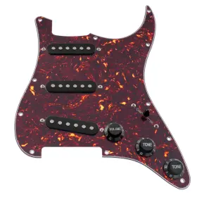 M053 MUSICLILY Tortoise Prewired Standard Pickguard Strat