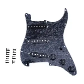M053BP MUSICLILY Prewired Pickguard Single Coil Pickups Set
