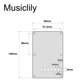 M645 MUSICLILY Tortoise Hole Guitar Plate Squier #2