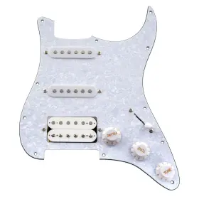 M767 MUSICLILY Pearl Wired Hss Pickguard Strat Guitar