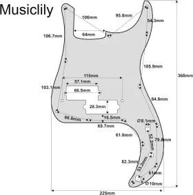 MX1407BT MUSICLILY Pro Bass Pickguard Jpn Fender Precision #2
