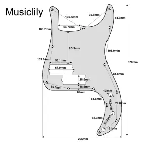 MX2381 MUSICLILY Ultra Anodized Pickguard Standard Precision #2