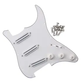 Sevender 941521011981 3-ply White Sss Dual Rail Pickups Loaded Prewired Pickguards For Electric Guitar Sevender 941521011981 3-ply White Sss Dual Rail Pickups Loaded Prewired Pickguards For Electric Guitar