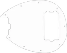 451212 WD MUSIC Pickguard Left Sterling Bass