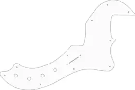 DBEL4-102T WD MUSIC Pickguard Fender American Deluxe Elite