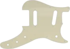 DSS-1055 WD MUSIC Pickguard Fender Sonic Offset Parchment Ply