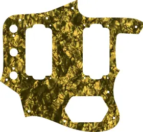 JGHH-1228GD WD MUSIC Pickguard Fender Jaguar Pearl Bla