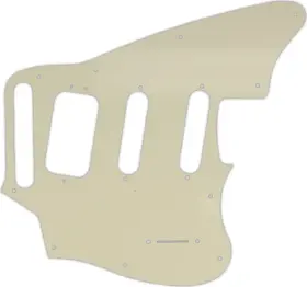 JGPS-1255 WD MUSIC Pickguard Fender Pawn Jaguarillo Parchment