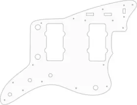 JZ-1404 WD MUSIC Pickguard Fender Jazzmaster Whi