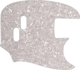 MB-1528 WD MUSIC Pickguard Fender Mustang Bass Pearl Whi
