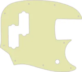 MBPJ-1534 WD MUSIC Pickguard Fender Scale Mustang Bass Pj Ply