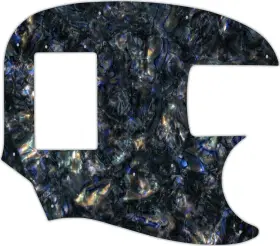 Wd Music Psmb-1535 Custom Pickguard For Fender Pawn Shop Mustang Bass #35 Black Abalone