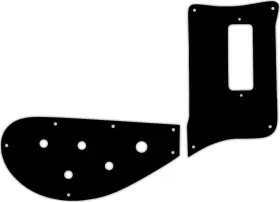 RBT-5103P WD MUSIC Pickguard Rickenbacker Bass Parchment