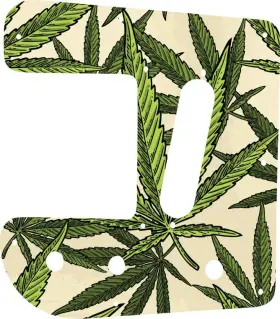 RLS-2GC02 WD MUSIC Pickguard Rogue Lap Steel Guitar Cannabis