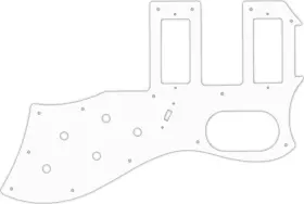 S2TBR-1604R WD MUSIC Pickguard Guild Bird
