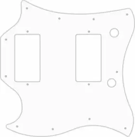 SGMS-1704LEFTHAND WD MUSIC Pickguard Left Gibson Sg Standard SGMS-1704LEFTHAND WD MUSIC Pickguard Left Gibson Sg Standard
