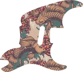 SQU-51GT01 WD MUSIC Pickguard Squier Fender Koi Tattoo