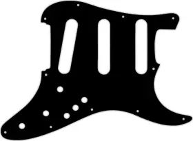 Wd Music Stel-3529t Custom Pickguard For Fender Stratocaster Elite #29t Matte Black Thin