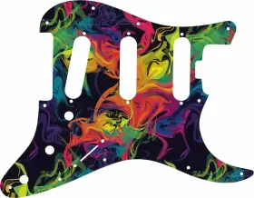 STES-2GP01 WD MUSIC Pickguard Fender American Elite Rainbow