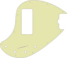 STGB-5434 WD MUSIC Pickguard Stingray Neck Bass Wit