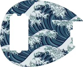 STGB-55GT02 WD MUSIC Pickguard Sterling Bass Wave Tatto