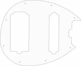 STGB5-1204 WD MUSIC Pickguard Sterling Bass